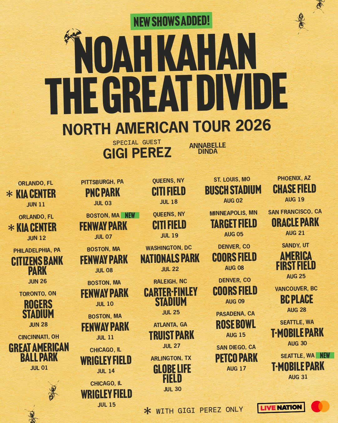 Annabelle Dinda The Great Divide Tour Poster 2026